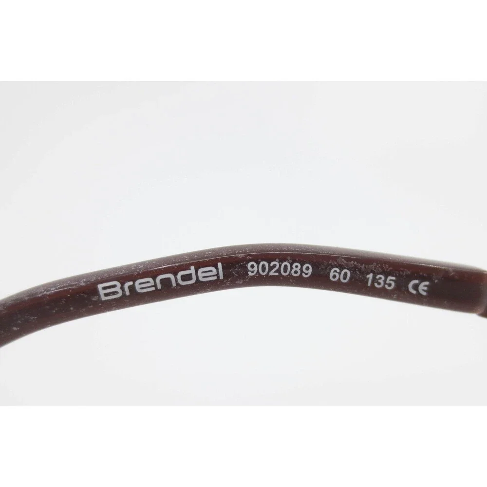 Brendel Eschenbach 902089 60 Burgundy Brown Cat Eye Semi Rimless Eyeglass Frames
